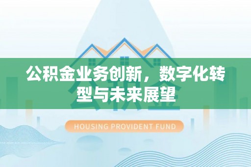 娄烦公积金业务创新，数字化转型与未来展望